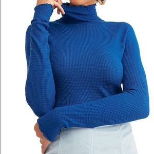 free people waffle thermal turtleneck